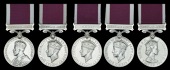 Army L.S. & G.C., (5) G.V.R., 3rd issue, Regular Army (1852919 Cpl. F. H. Kent, R.E.); another, G.VI.R., 1st issue,...