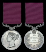 Indian Army L.S. & G.C., V.R., 1859 issue with obverse bust of Queen Victoria and Anchor reverse (Sergt. Major...