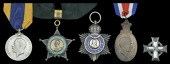 Union of South Africa Medal 1910, unnamed as issued, contact marks; Indian Recruiting Badge, G.V.R., bronze and...