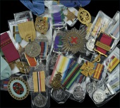 British Copy Orders (5): Order of the Garter (3), breast star, cloth and gilt wire; Lesser George (2), gilt; Order...