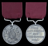 Army L.S. & G.C., V.R., large letter reverse, unnamed specimen, steel clip and straight bar suspension, minor edge...