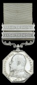 Polar Medal 1904, E.VII.R., silver, 2 clasps, Antarctic 1902-04, Antarctic 1907-09, unnamed specimen, 2nd clasp...