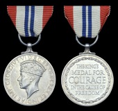 King’s Medal for Courage in the Cause of Freedom, unnamed as issued, good very fine	 £200-250