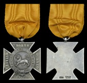 British North Borneo Bravery Cross, silver, reverse marked ‘M.B.Ld.’ and stamped ‘Sterling Silver’, good...
