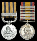 A rare Rhodesian Pioneer’s campaign pair awarded to Trooper H. A. Arnold, British South Africa Company’s Police,...