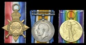 Three: 2nd Lieutenant J. Stewart, Cameron Highlanders, who died of wounds in October 1918

1914-15 Star (S-12327...