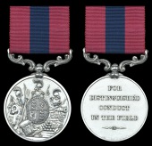 A rare Kirbekan D.C.M. awarded to Private W. Asbury, 1/South Staffordshire Regiment, in which action he was severely...