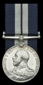 A scarce Great War siege gun operations D.S.M. awarded to Petty Officer 1st Class A. E. Miller, Royal Navy, who was...