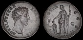 Roman Imperial Coinage, Marcus Aurelius (as Cæsar), Sestertius, Rome, 147, bust right, rev. Pietas standing left,...