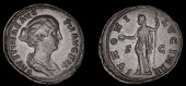 Roman Imperial Coinage, Faustina II, As, Rome, 145-6, draped bust right, rev, Juno standing left, holding patera and...