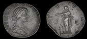 Roman Imperial Coinage, Lucilla, Sestertius, draped bust right, rev. Pietas, veiled, standing left, raising her...