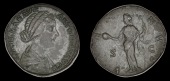 Roman Imperial Coinage, Lucilla, Sestertius, Rome, 164-6, draped bust right, rev. Venus standing left, holding apple...