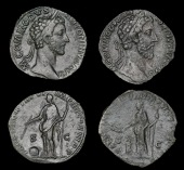 Roman Imperial Coinage, Commodus, Sestertii (2), both Rome, 180, laureate bust right, rev. Providentia standing left...