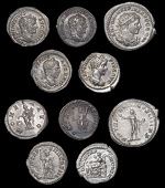 Roman Imperial Coinage, Caracalla, Antoninianus, Rome, 215, radiate bust right, rev. Sol standing facing, head left,...