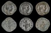 Roman Imperial Coinage, Gordian III, Sestertii (3), all Rome, 240, laureate, draped and cuirassed bust right, revs....