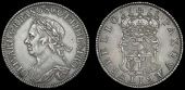 Oliver Cromwell, Halfcrown, 1658 (ESC 447; S 3227A). Nearly extremely fine, reverse better but with a small edge...