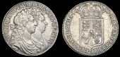 William and Mary (1688-1694), Halfcrown, 1689, first shield, caul and interior frosted, pearls, edge primo (ESC 503;...