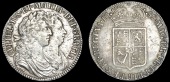 William and Mary (1688-1694), Halfcrown, 1689, second shield, caul only frosted, pearls, edge primo (ESC 510; S...