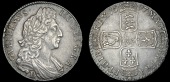 William III (1694-1702), Halfcrown, 1697b, large shields, ordinary harp, edge nono (ESC 543; S 3488). Good very fine...