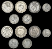 George IV (1820-1830), Shillings (2), 1821, 1829, Sixpence, 1829 (S 3810, 3812, 3815); William IV, Shilling, 1836,...