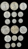 Victoria (1837-1901), Crown, 1889; Double-Florin, 1887 Arabic numeral; Halfcrown and Florin, both 1887 Jubilee;...
