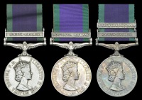 General Service 1962-2007 (3), 1 clasp, South Arabia (24005877 Pte. G. A. Pothecary, SCLI.); another, 1 clasp, Northe...