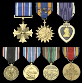 A Second World War Distinguished Flying Cross group of seven named to Staff Sergeant Robert A. Grimes, 545th Bomber...