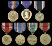 A Second World War Soldier’s Medal group of seven named to Corporal Ambrose J. Panico, 142nd Infantry Regiment,...