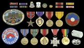 A Second World War Bronze Star with four oak leaf clusters group of nine named to Sergeant and Medic Peter A....