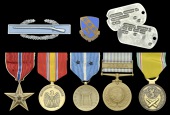 A Korean War Bronze Star group of five named to Howard D. Hudson, 27th Infantry Regiment, 45th Division

Bronze...