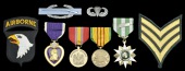A Purple Heart group of four named to Sergeant Thomas Pigeon, Jr., 101st Airborne Division, killed in action,...