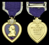 U.S.A., Purple Heart, reverse hand engraved, ‘Robert E. Richards’, slot brooch, nearly extremely fine	 £60-80