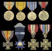 A First and Second World War group of eight attributed to Captain James W. Nichols, Oregon National Guard

Victory...