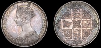Victoria (1837-1901), ‘Gothic’ Crown, 1847, edge undecimo (ESC 288; S 3883). Minimal hairlining in obverse...