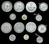 England, Edward VII, Sixpence [1902-10], half of rev. planed flat and engraved (Au Revoir [but] not Good Bye, Dec. 6...
