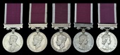 Army L.S. & G.C. (5), G.V.R., 3rd issue, India (S-Condr. L. C. Marshall, R.I.A.S.C.); another, G.VI.R., 1st issue,...