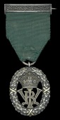 Indian Volunteer Officers’ Decoration, V.R.I. cypher, reverse inscribed, ‘Major J. Binning, Presdy. Volr. Rifle...