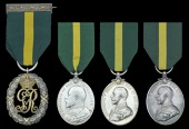 Territorial Decoration, G.V.R., hallmarks for London 1920, complete with brooch bar; Territorial Force Effciency...