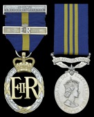 Army Emergency Reserve Decoration, E.II.R., reverse officially dated, ‘1943’, with one clasp, officially dated,...