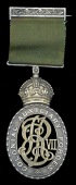 Colonial Auxiliary Forces Officers’ Decoration, E.VII.R., reverse inscribed, ‘Capt. J. Moody, R.V.F. S.A.’,...