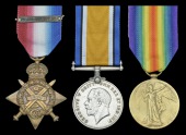Three: Private J. Murray, 2nd Battalion, Lancashire Fusiliers

1914 Star, with copy clasp (9618 Pte., 2/Lan....