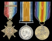 Three: Private C. A. Tucker, 1st Battalion, Scottish Rifles (Cameronians)

1914 Star, with clasp (8933 Pte.,...