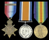 Three: Private C. Green, 1st Battalion, East Lancashire Regiment

1914 Star, with clasp (9434 Pte., 1/E. Lan. R.);...