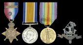 Three: Private B. McGovern, 2nd Battalion, West Riding Regiment, killed in action, 8 September 1915

1914 Star,...