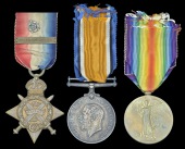 Three: Private W. H. Softley, 2nd Battalion, Welsh Regiment

1914 Star, with clasp (10348 L. Cpl., 2/Welsh R.)...