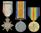 Three: Private H. J. Lockhart, 1st Battalion, Royal Highlanders (Black Watch)

1914 Star, with clasp (2666 Pte.,...