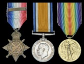 Three: Acting Serjeant C. Gibson, 1st Battalion, Royal Berkshire Regiment

1914 Star, with clasp (10071 Pte., 1/R....