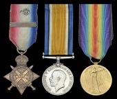Three: Private A. C. Nobbs, 2nd Battalion, King’s Royal Rifle Corps

1914 Star, with loose clasp (10908 Pte.,...