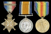 Three: Private W. Sales, 1st Battalion, North Staffordshire Regiment

1914 Star, with clasp (6482 Pte., 1/N....