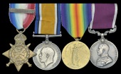 Four: Driver/Gunner H. C. Andrews, Royal Field Artillery
1914 Star, with loose copy clasp (55496 Dvr., R.F.A.);...
